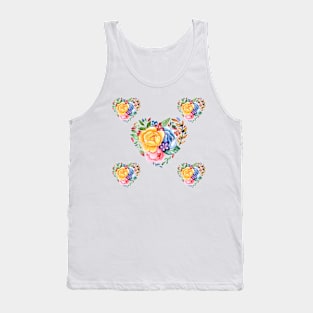 Valentine Floral Hearts Tank Top